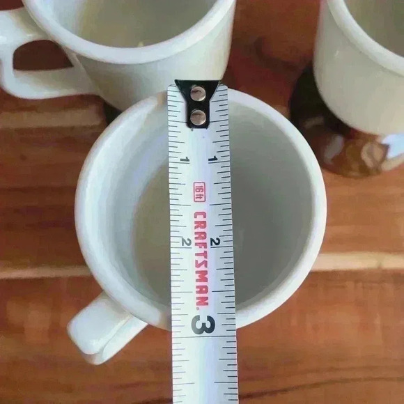 Vintage Set of 3 HALL #1272 Footed Glazed Porcelain Mugs Chestnut and White USA - Picture 3 of 8